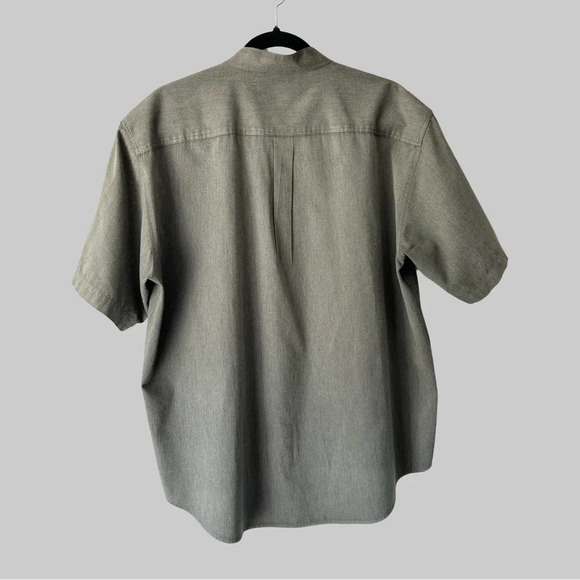 Polo Ralph Lauren Military Green Stand Collar Short Sleeve  Shirt - Picture 2 of 13